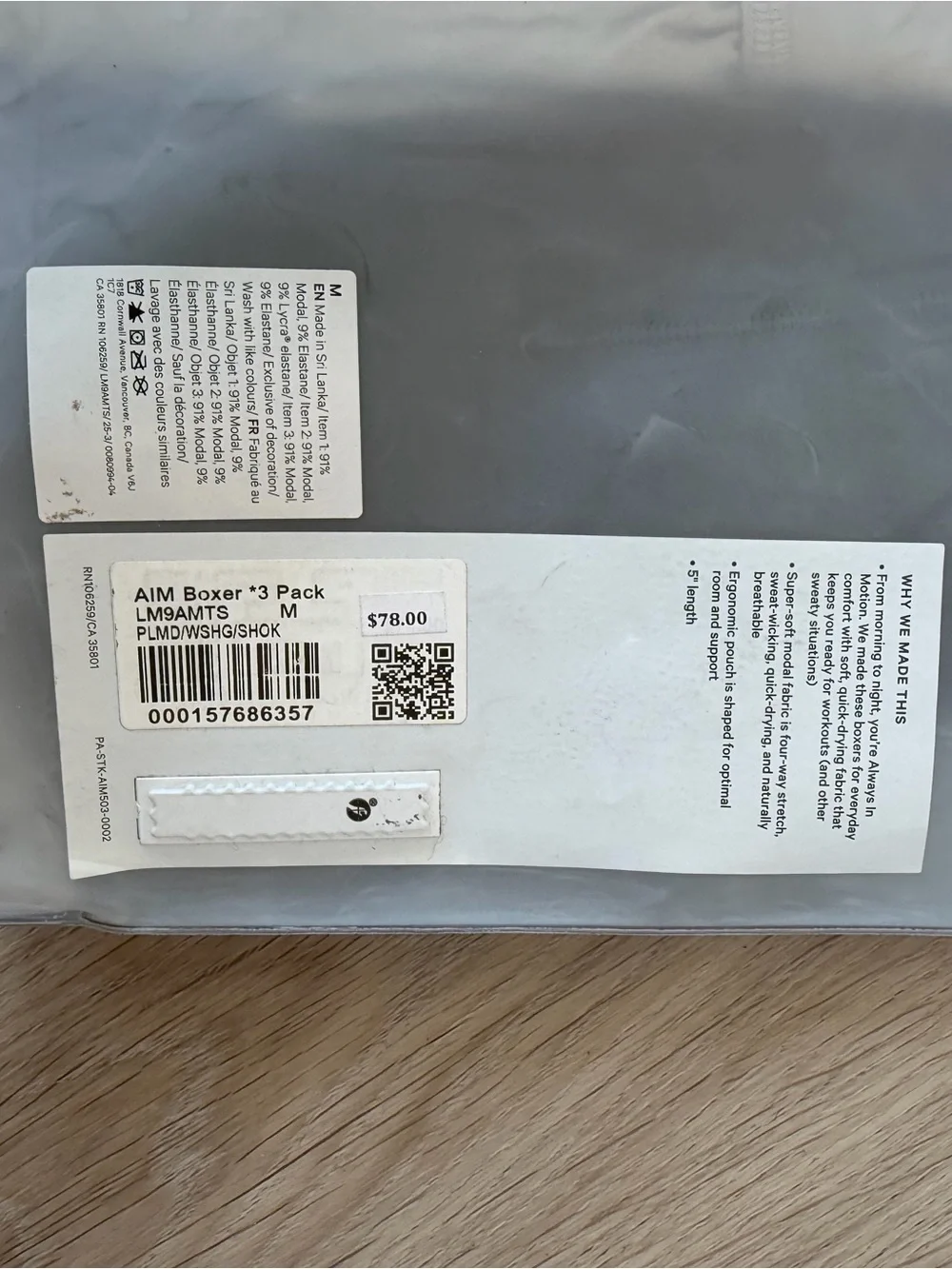 lululemon athletica three pack